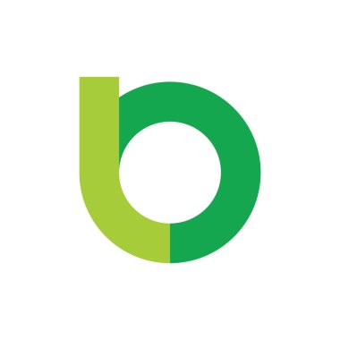 harf lb basit daire geometrik logo vektörü