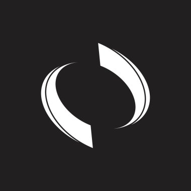 çember geometrik hareket çerçeve logo vektörünü eğriliyor