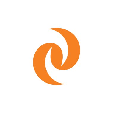 soyut harf n eğrileri logo şekli vektörü