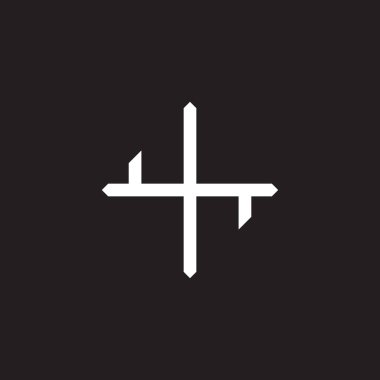 yol sokak basit geometrik çizgi logo vektörü