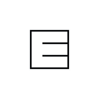 harf 3 kare ince tasarım sembolü vektörü