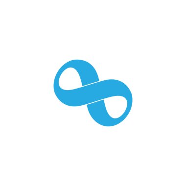 bağlı sonsuz kurdele hareket eğrileri tasarım sembolü logo vektörü