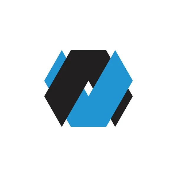 Letter av gekoppeld geometrisch logo vector — Stockvector