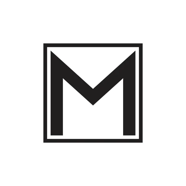 Letter m mail simple geometric square logo vector — 스톡 벡터