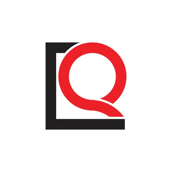 Lettera cq quadrato telaio logo vettoriale — Vettoriale Stock