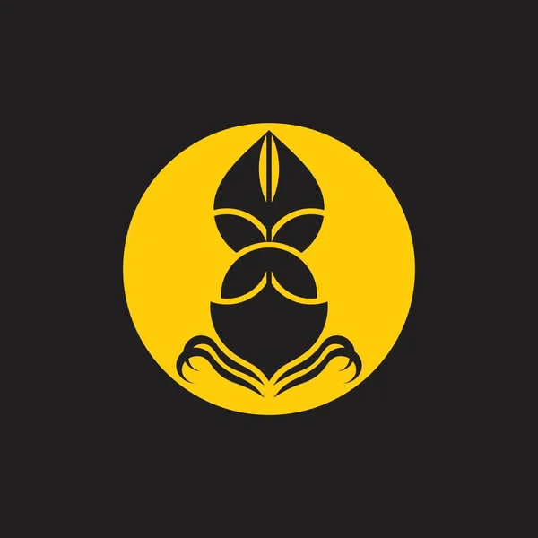 帆船日月幾何学的デザインシンボルベクトル — ストックベクタ