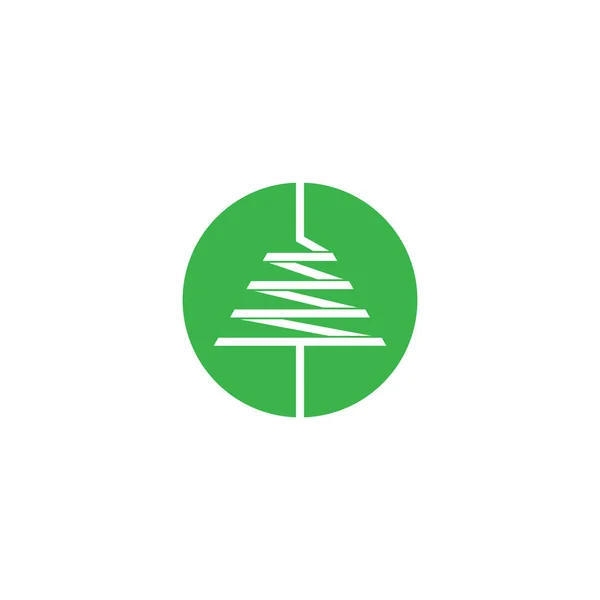 Árbol cinta rayas líneas arte decoración geométrica logo vector — Vector de stock