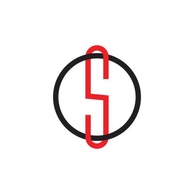 harf os bağlı daire renkleri logo vektörü