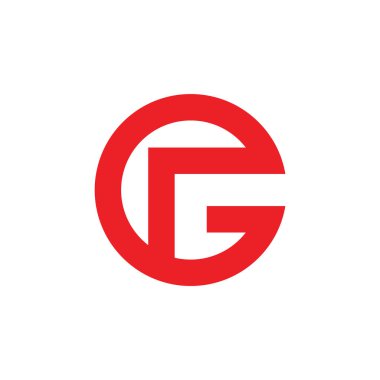 harf git daire şeklinde geometrik ok logo vektörü