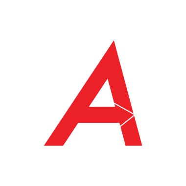 bir geometrik ok logo vektörü harfi