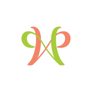Vw harfi logo vektörü