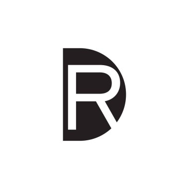 harf dr basit negatif uzay tasarım vektörü