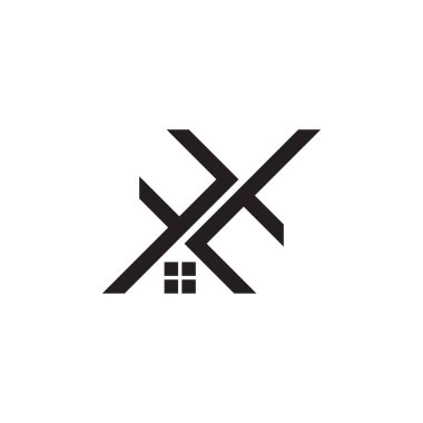 f t ev şekli logo vektörü harfi