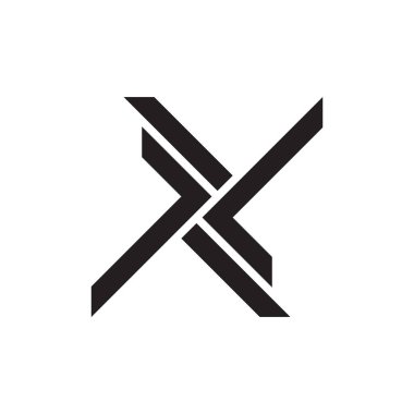 harf xl basit geometrik logo vektörü
