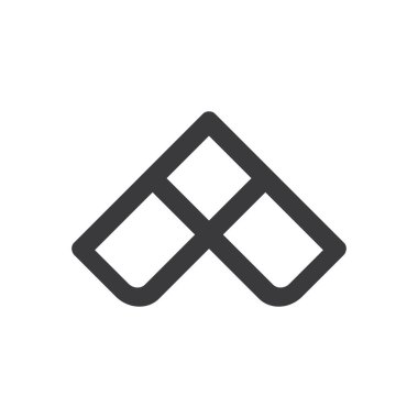 bir ok çizgi geometrik logo vektörü harfi