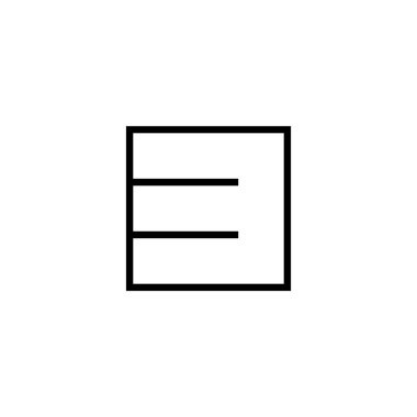 3 numaralı kare ince tasarım sembolü vektörü