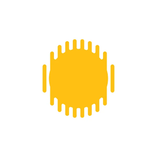 Stripes geometric sun logo vector — Stock Vector