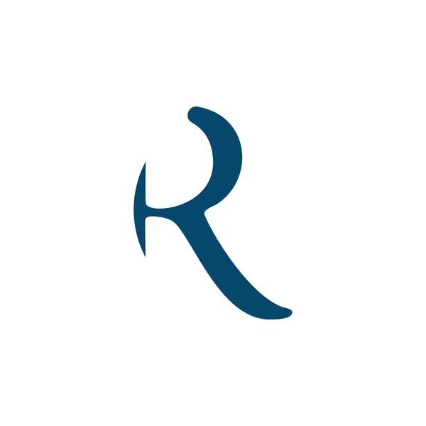 Lettera rk semplici curve logo vettoriale — Vettoriale Stock