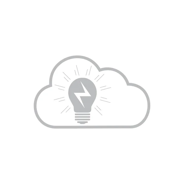 Cloud energy ideas electricity symbol vector — Stock Vector