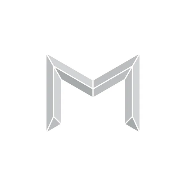 Triangle 3d letter m logo vector — 图库矢量图片