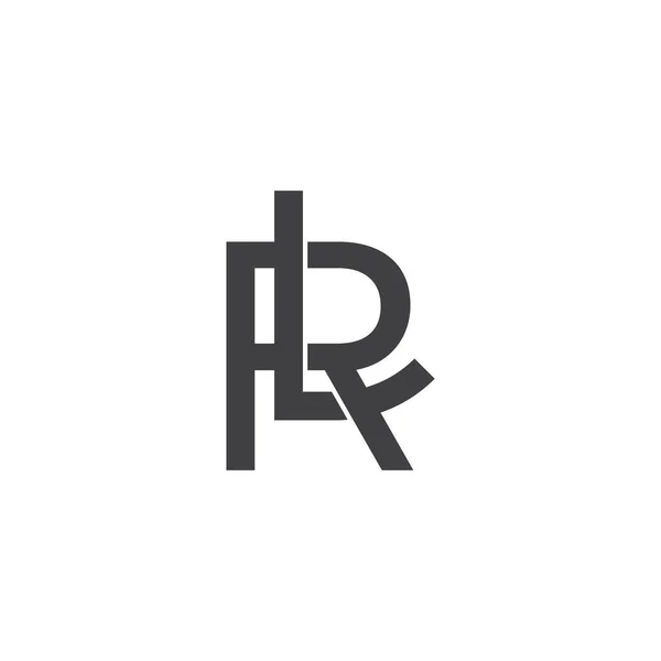 Letter rl overlappende lijnen monogram ontwerp vector — Stockvector