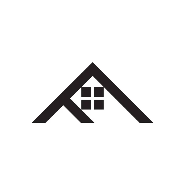 Letter f home simple geometric logo vector — 图库矢量图片