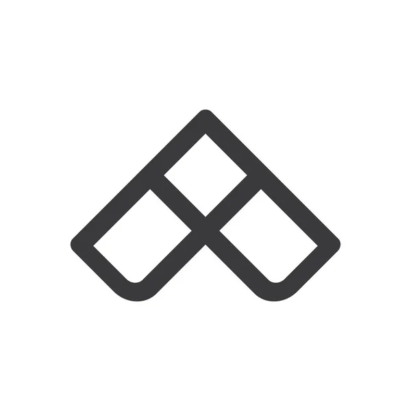 Bir ok çizgi geometrik logo vektörü harfi — Stok Vektör