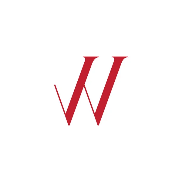 Letter w простой абстрактный вектор элегантного дизайна — стоковый вектор