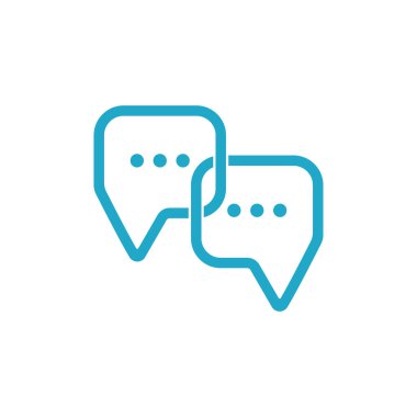 bağlı konuşma fikri sembol vektörü