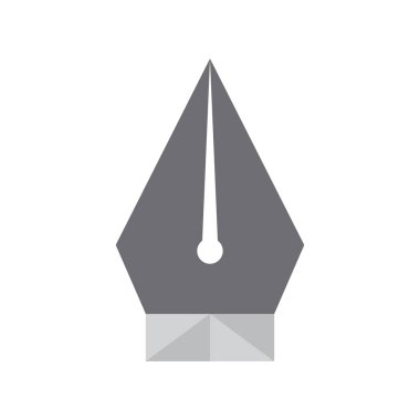 Basit geometrik kalem yazıcı simgesi logo vektörü