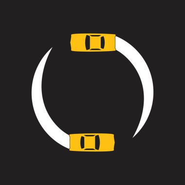 araba hareketi yanlama sembolü vektörü