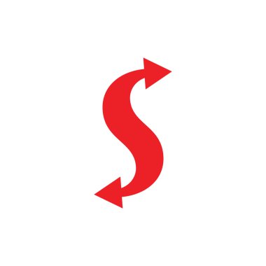 Harf iki ok değişim logo vektörü