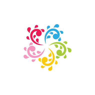 su renkli sıçrama dairesi tasarım vektörü