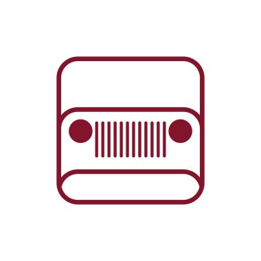 araba yüzü simgesi logo vektörü