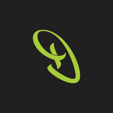 soyut mektup tıbbi eğrileri logo vektör d