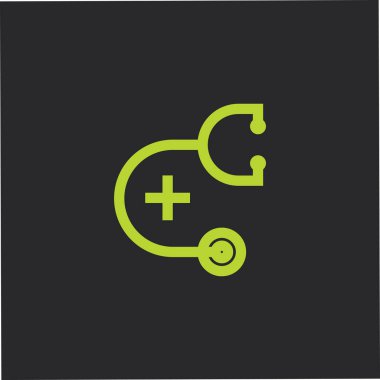 mektup c stetoskop tıbbi logo vektör