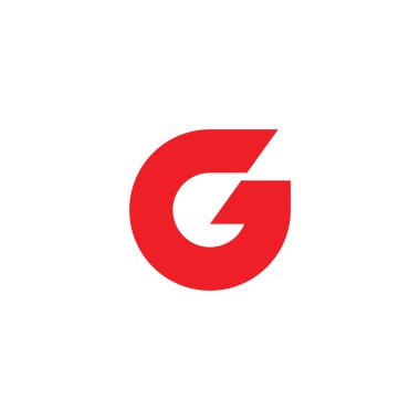 Geometrik logo vektörünü yükselten g harfi