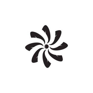 Girdap nesnesinin sembol vektörü geometrik hareket tasarımı