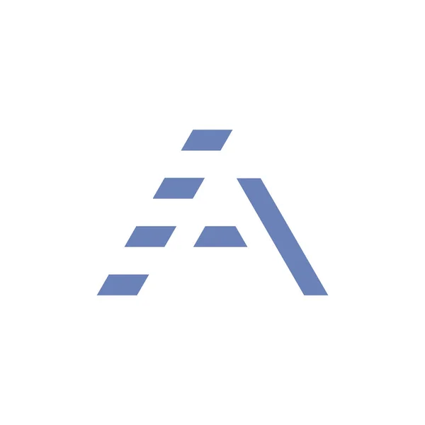 Letter een strepen beweging geometrische logo vector — Stockvector