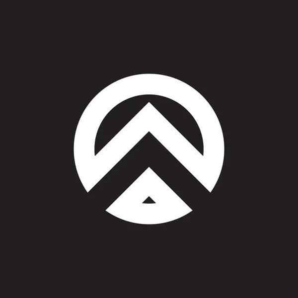 Berg sport pijl cirkel geometrische logo vector — Stockvector