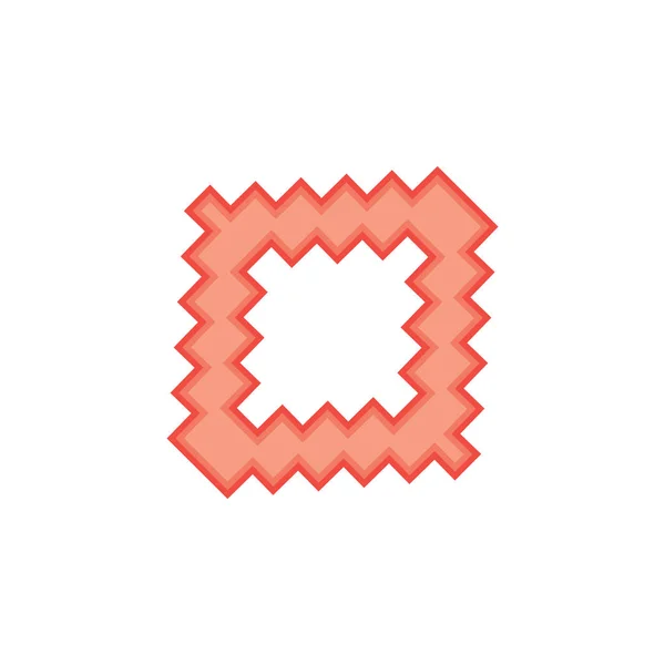 Quadratische Pixel Design Logo Vektor — Stockvektor