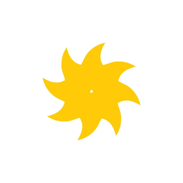 Soleil tourbillon géométrique logo chaud vecteur — Image vectorielle