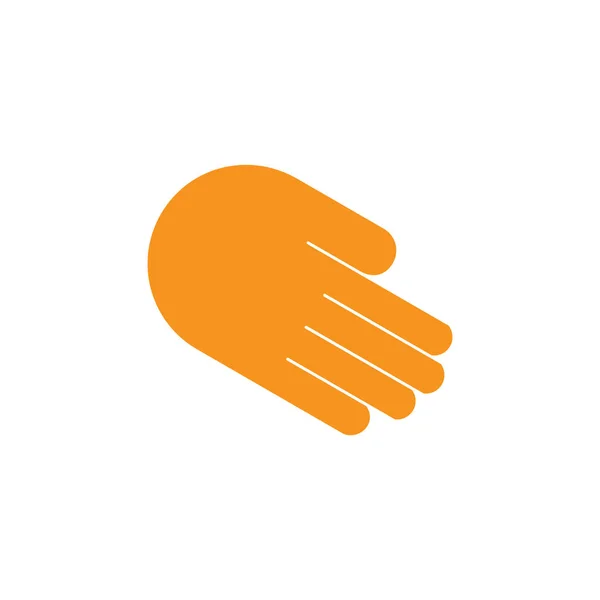 Soyut nesneyi taşımak hızlı el palm şekli logosu — Stok Vektör