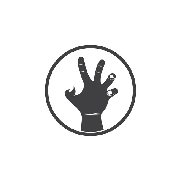 Propojený grunge násilí děsivý ruční symbol dekorace vektor — Stockový vektor