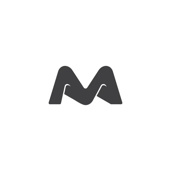 Letter m 3d flat geometric logo vector — ストックベクタ