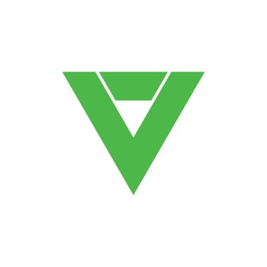 mektup v basit geometrik logo vektör