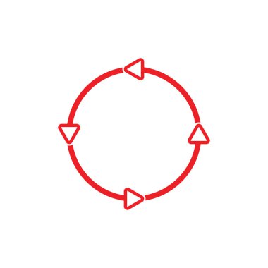 dönüm ok çizgisi logo vektörü