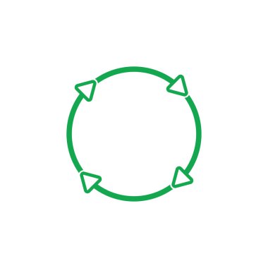 dönüm ok çizgisi logo vektörü yeşil geri dönüşüm