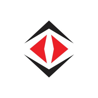 Geometrik kare ok logo vektörü