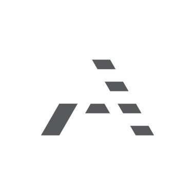 harf bir çizgili hareket logo vektörü